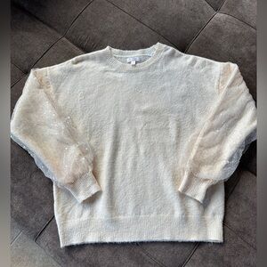 Women's LC Lauren Conrad Sequin Sleeve Sweater Size S